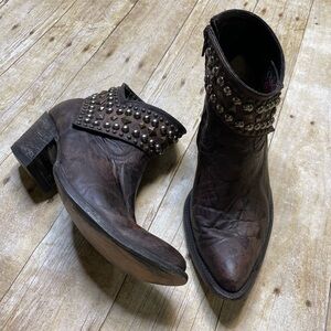 Old Gringo Mini Belinda Booties Chocolate Brown Studded Leather